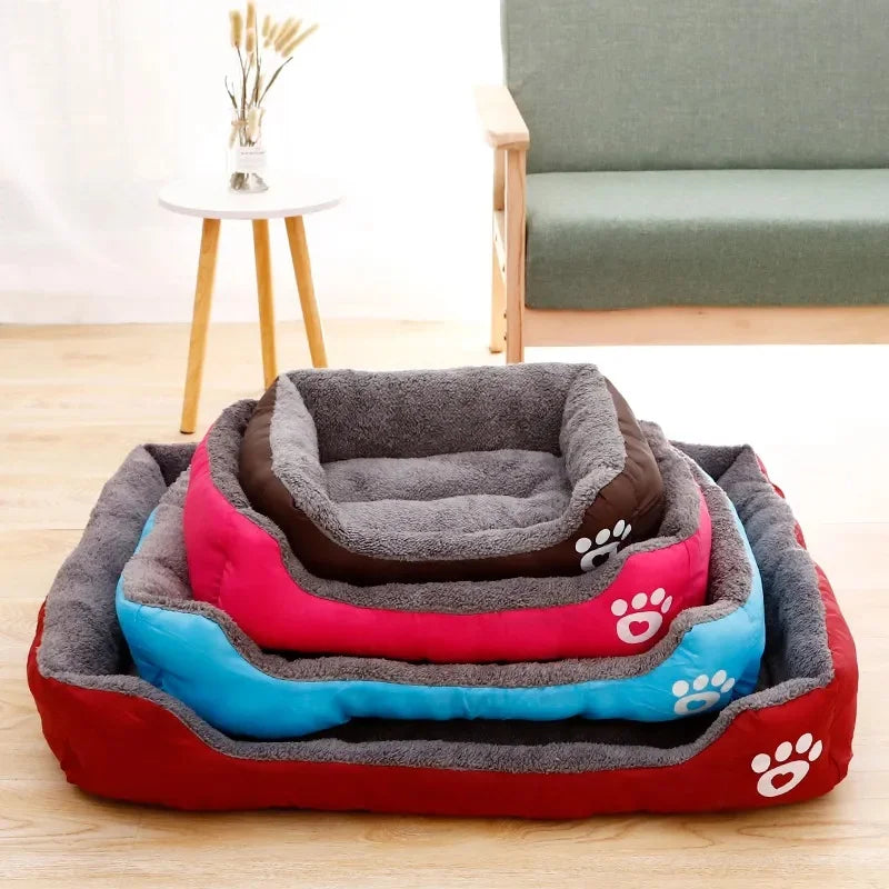 Panier carré chaud pour grand chien et chat