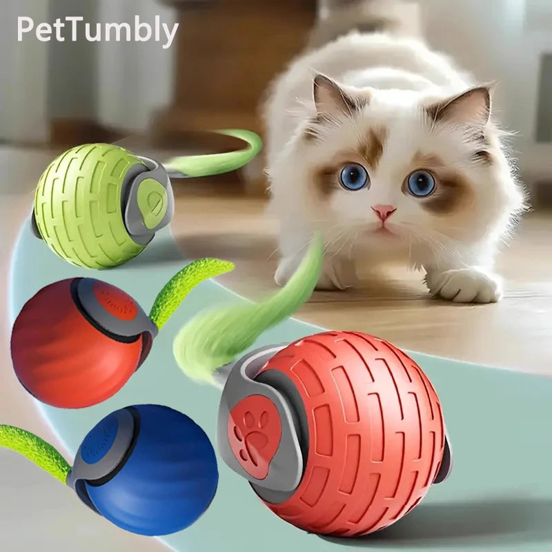 Balle interactive automatique rechargeable pour chat
