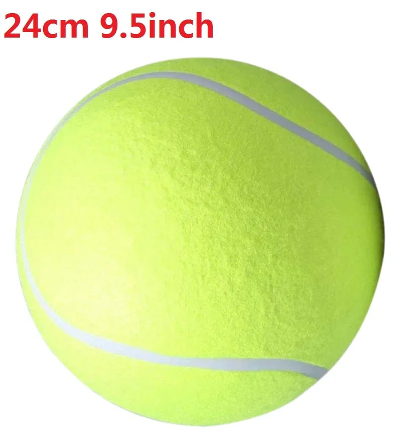 Balle tennis géante pour chien