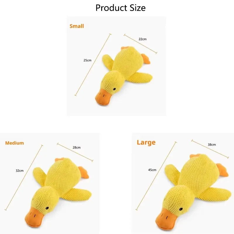 Peluche canard interactive anti-ennui pour chien