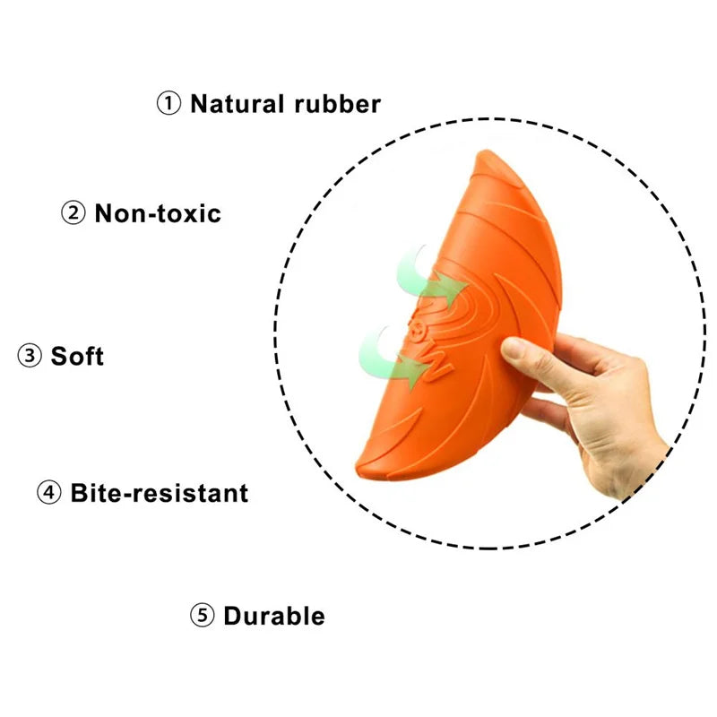 Frisbee flottant en caoutchouc pour chien
