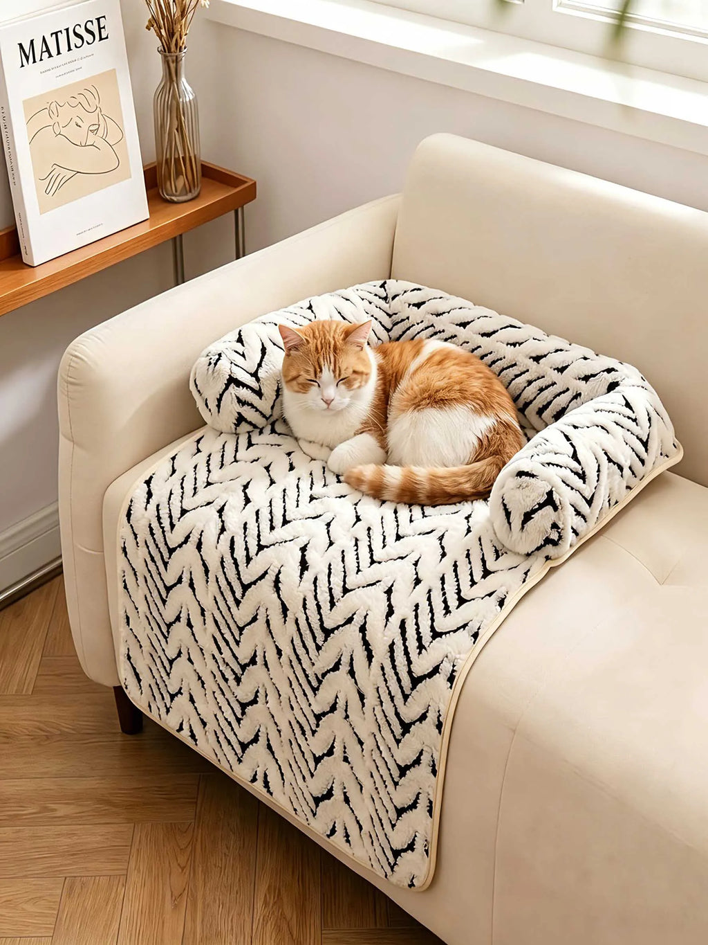 Tapis canapé à bords surélevés pour chien et chat