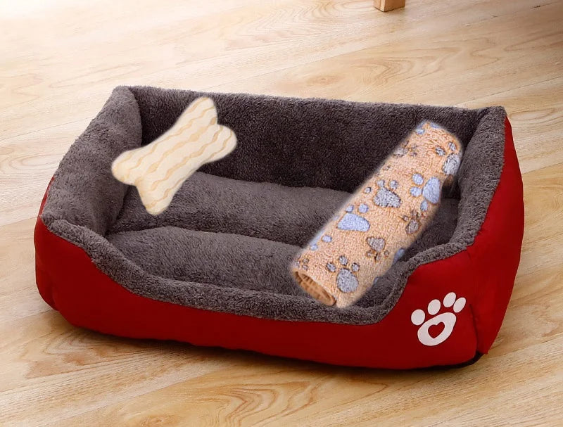 Panier carré chaud pour grand chien et chat