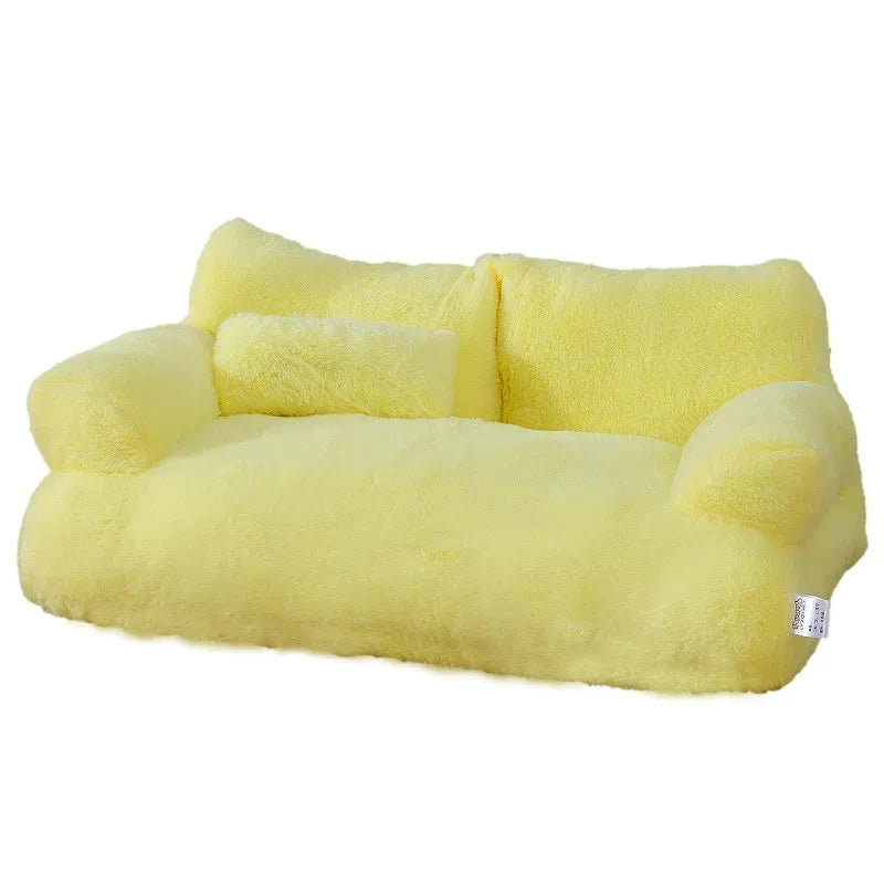 Canapé lit peluche luxueux pour chat et petit chien