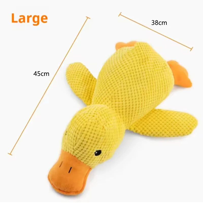 Peluche canard interactive anti-ennui pour chien