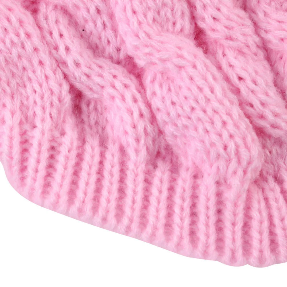 Pull torsadé tricoté pour petit chien