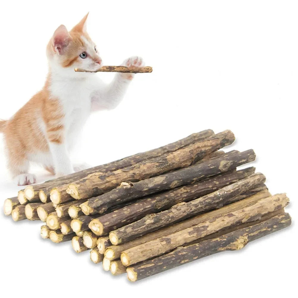 Bâtons de matatabi naturel pour chat (lot de 15)