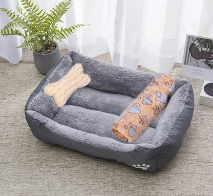 Panier carré chaud pour grand chien et chat
