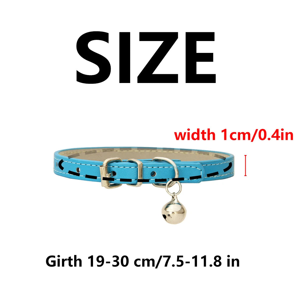 Collier en cuir PU élégant pour chat