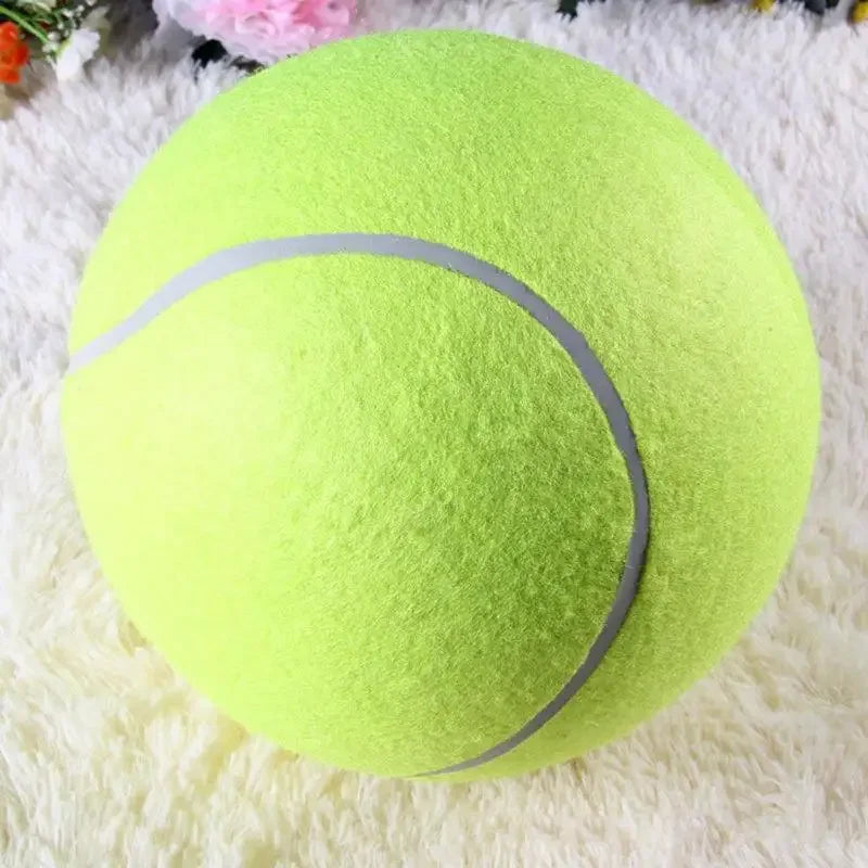 Balle tennis géante pour chien