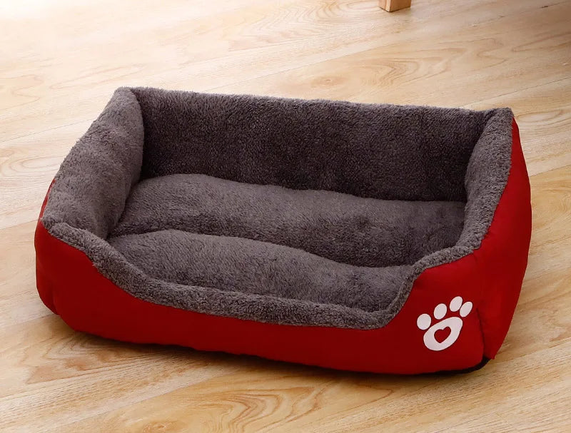 Panier carré chaud pour grand chien et chat