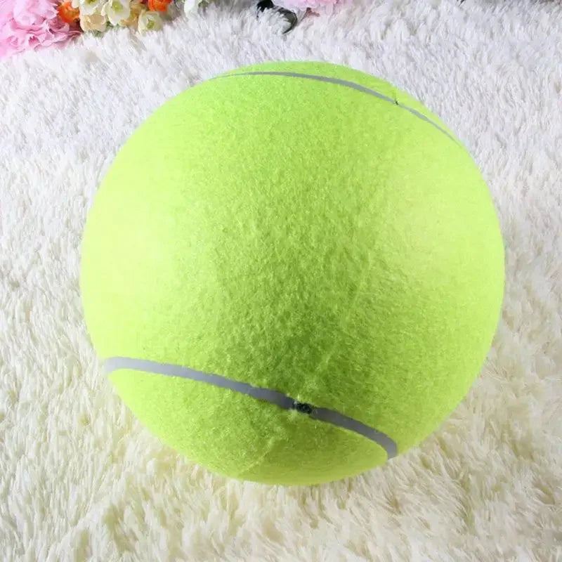 Balle tennis géante pour chien