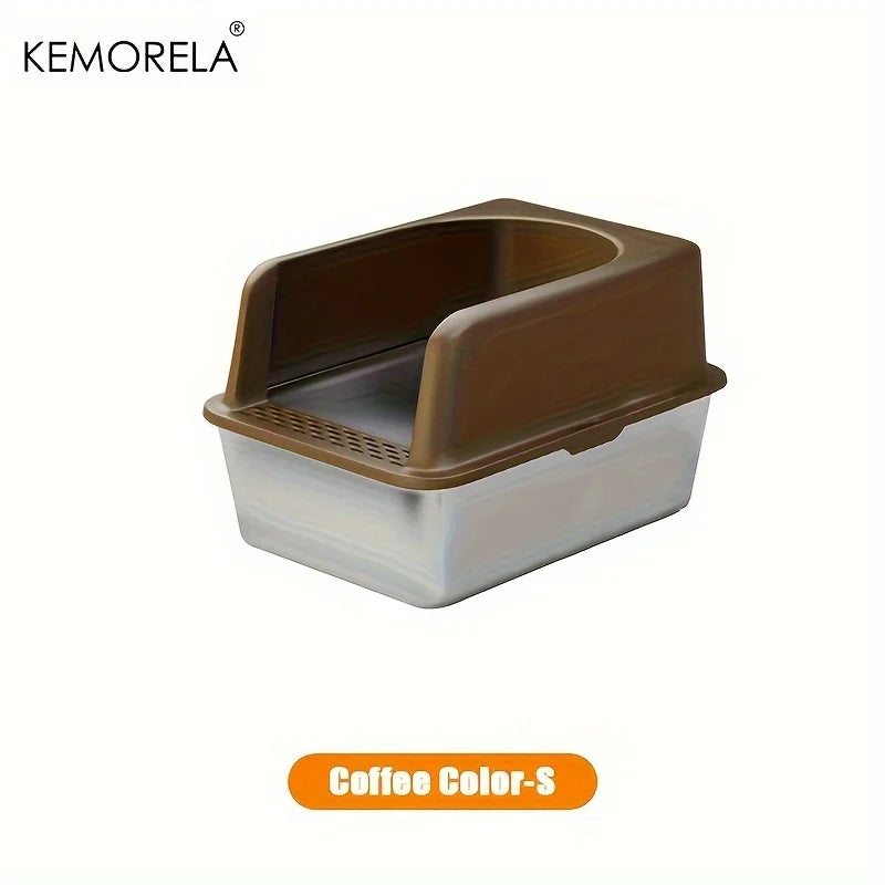 Bac à litière XL en inox sans odeur pour chat