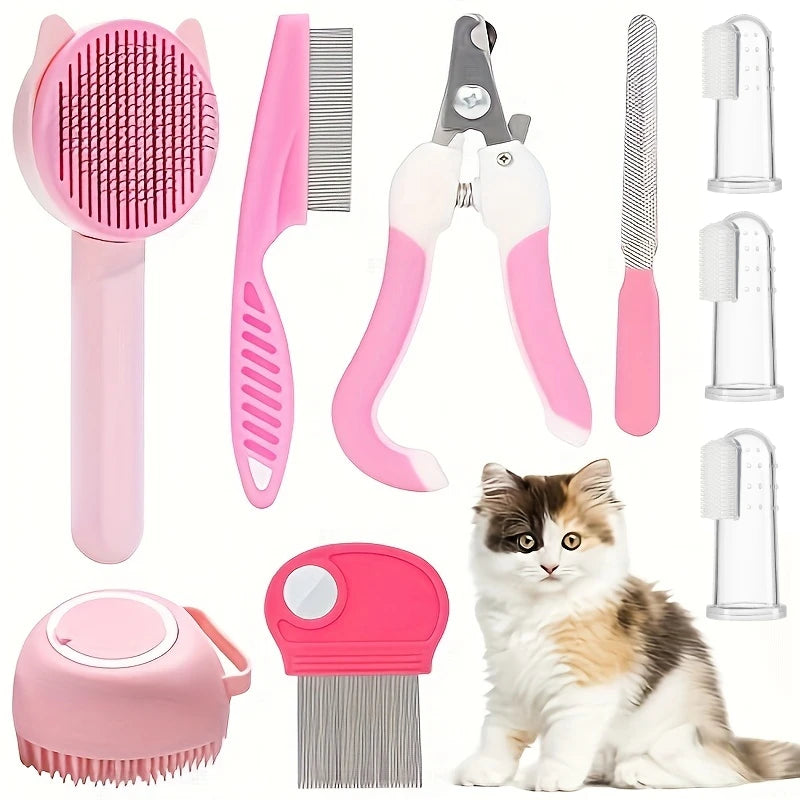 Kit de toilettage 8 pièces pour chat