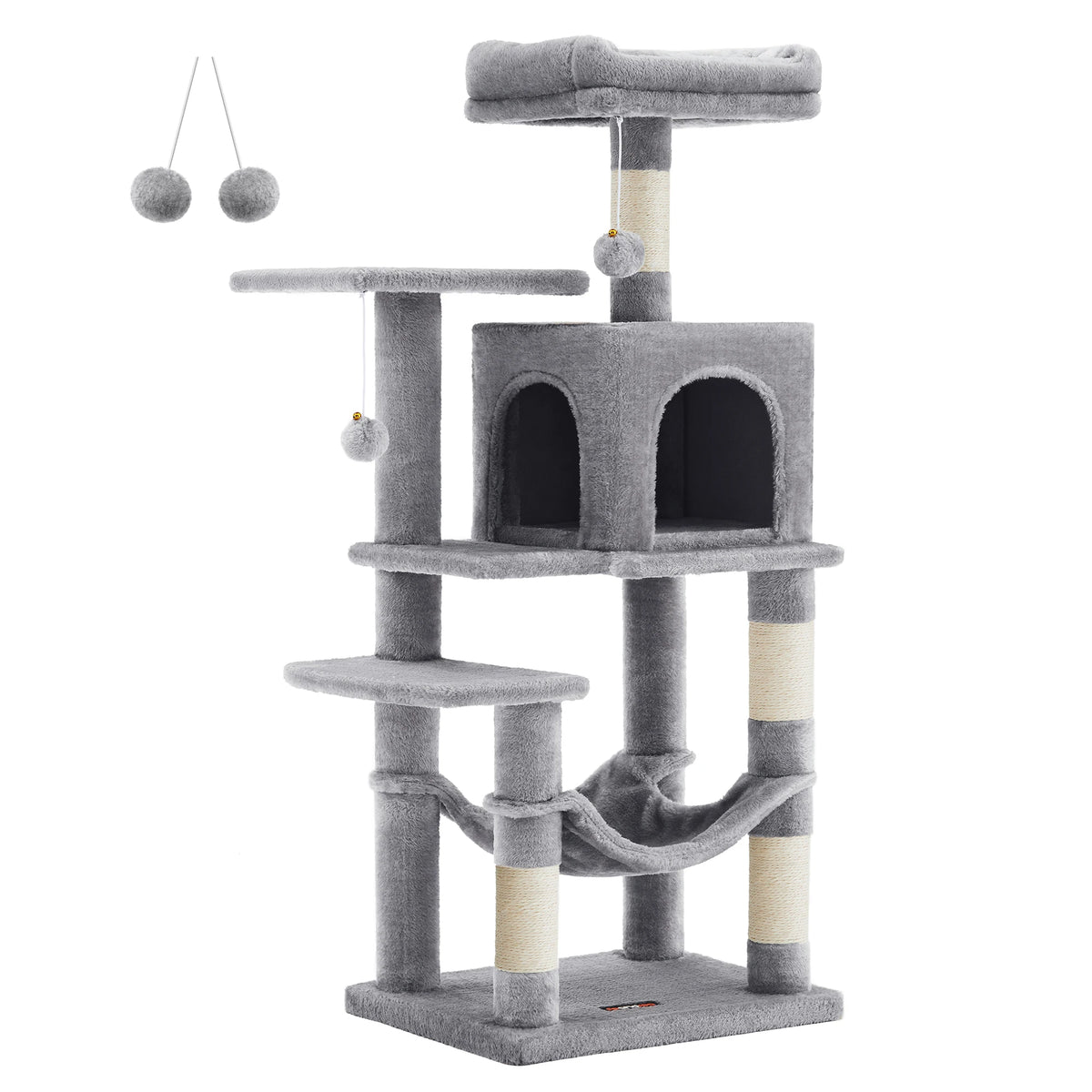 Arbre à chat 112cm multi-niveaux avec griffoirs