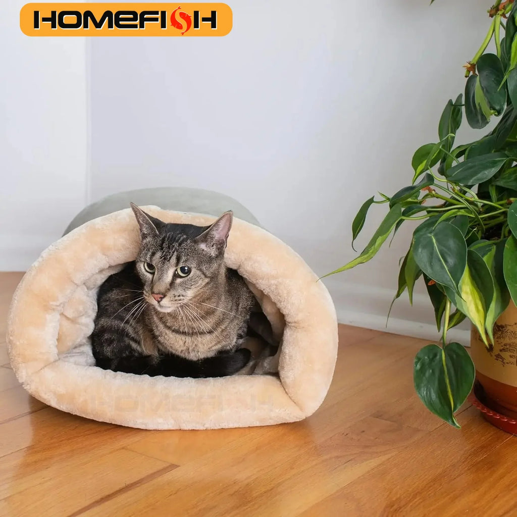 Sac de couchage chaud semi-fermé pour chat