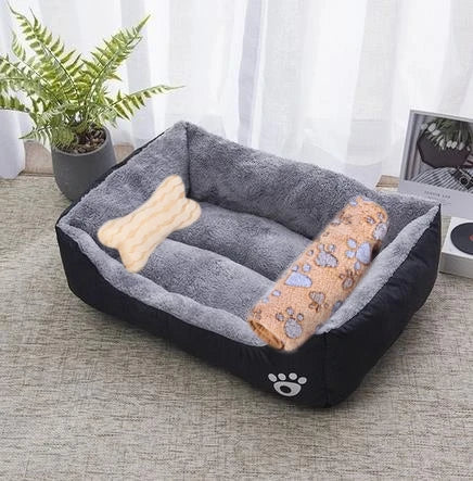Panier carré chaud pour grand chien et chat