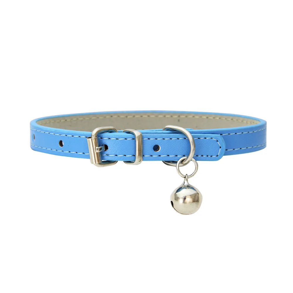 Collier en cuir PU élégant pour chat