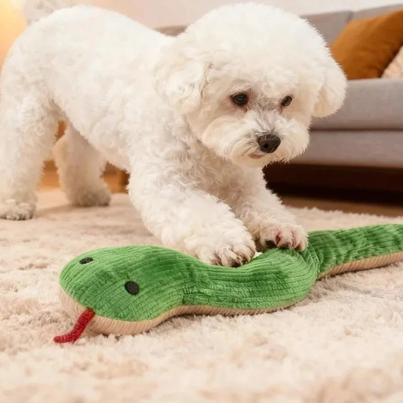 Jouet peluche serpent interactif 42cm pour chat