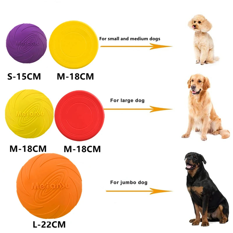 Frisbee flottant en caoutchouc pour chien
