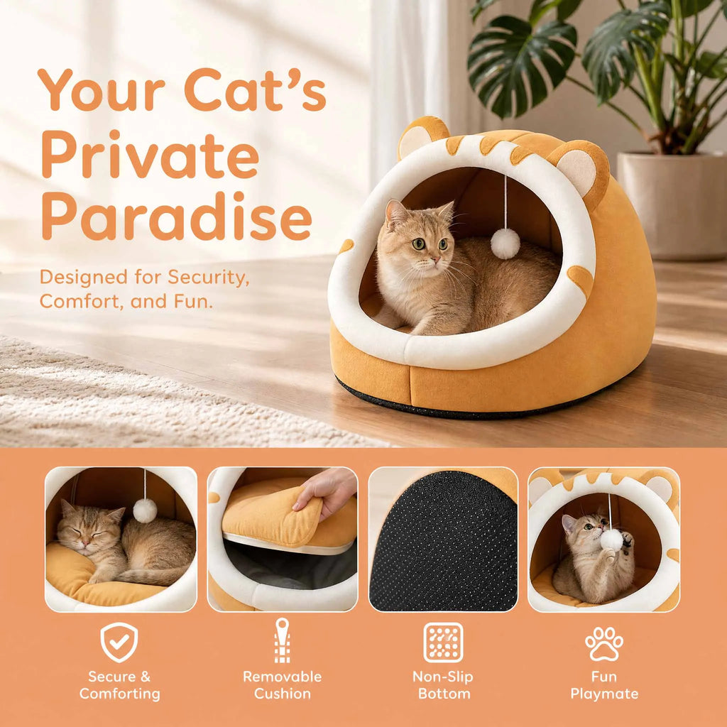 Panier douillet chaud pour chat