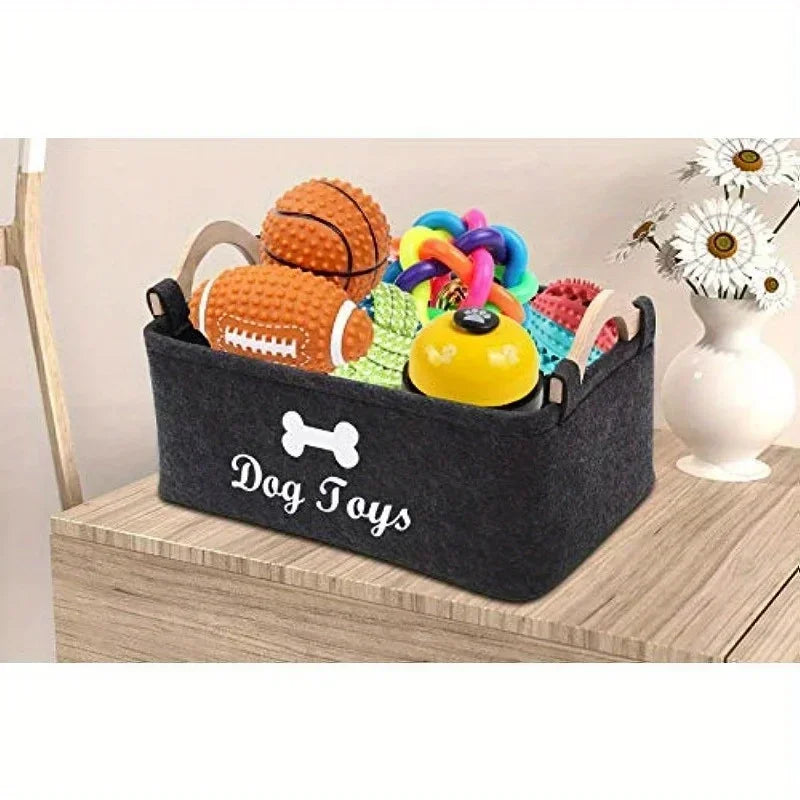 Panier de rangement en feutre pour jouets d'animaux