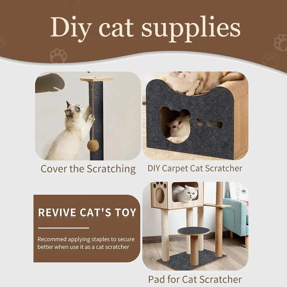 Tapis griffoir auto-adhésif découpable pour chat