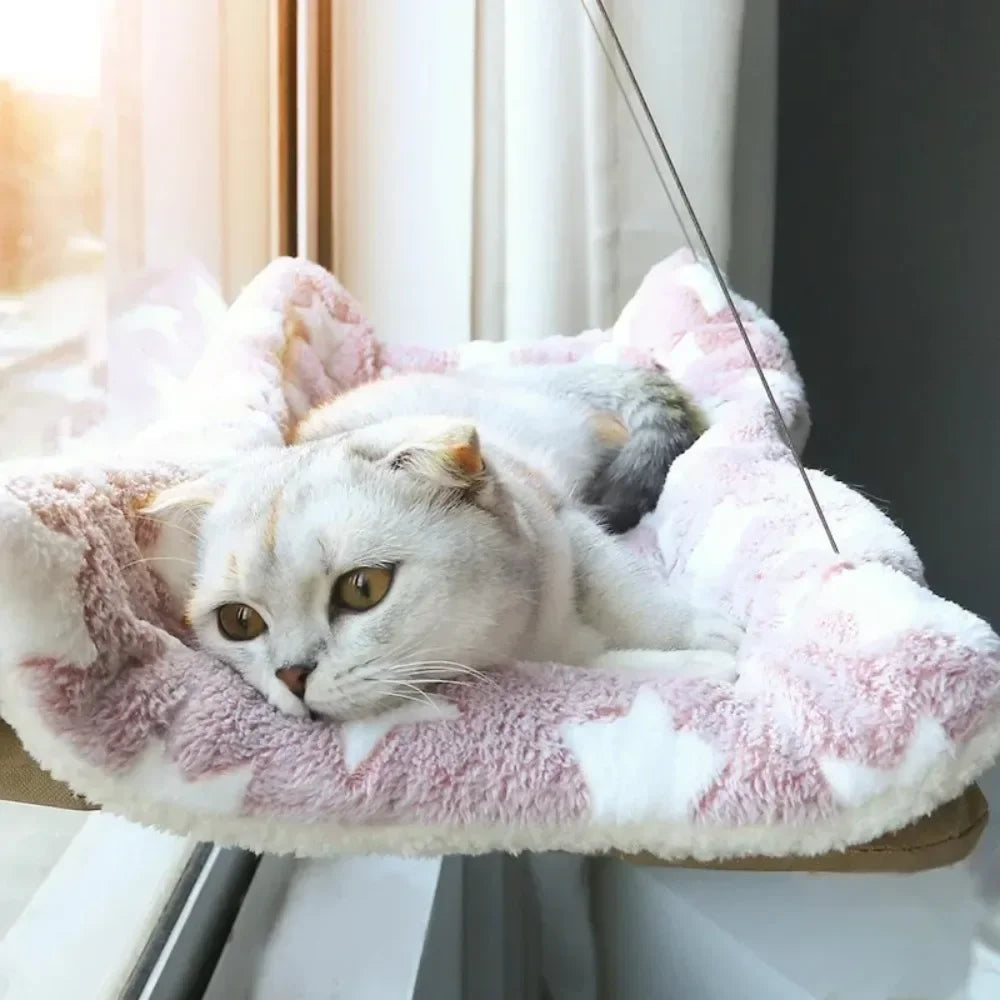 Hamac suspendu vitre pour chat