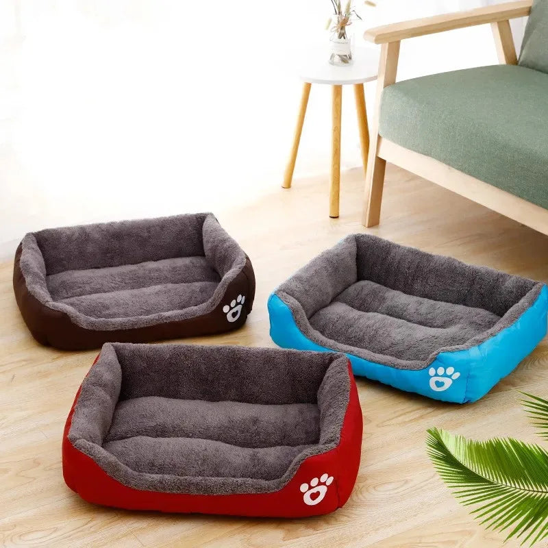 Panier carré chaud pour grand chien et chat