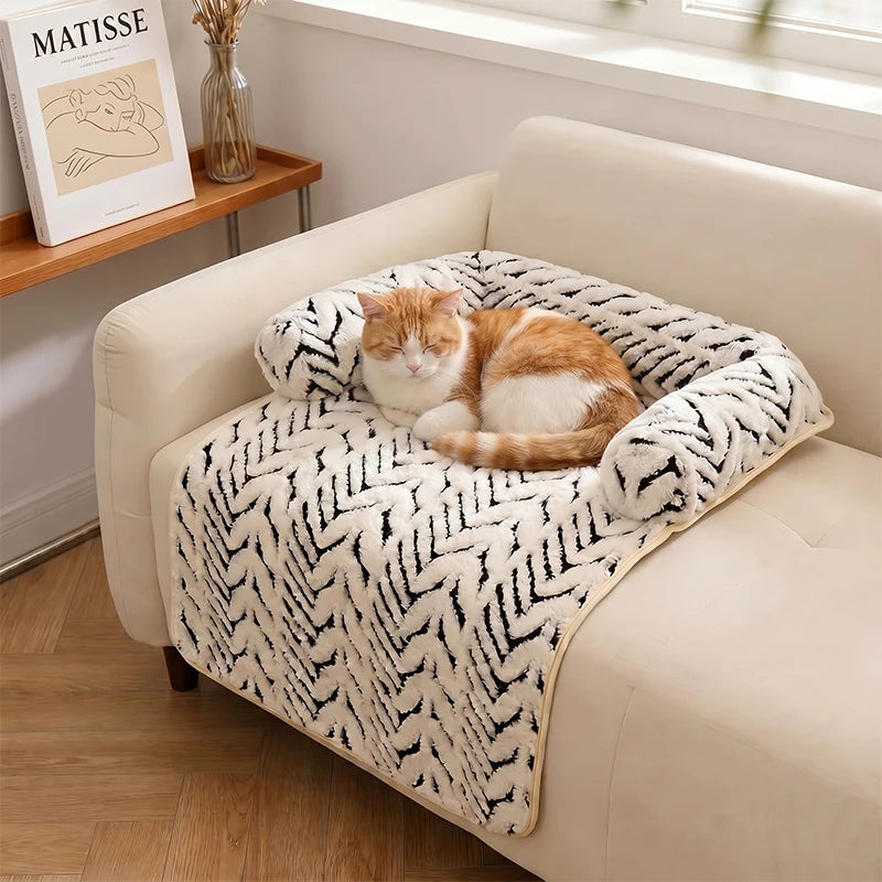 Tapis canapé à bords surélevés pour chien et chat