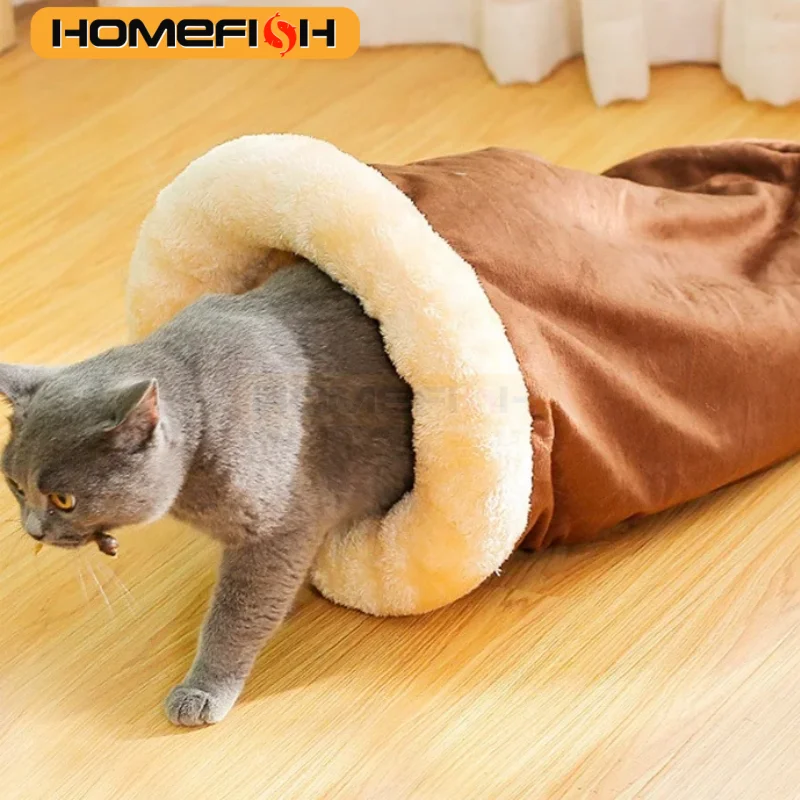 Sac de couchage chaud semi-fermé pour chat