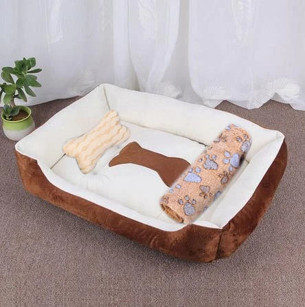 Panier carré chaud pour grand chien et chat