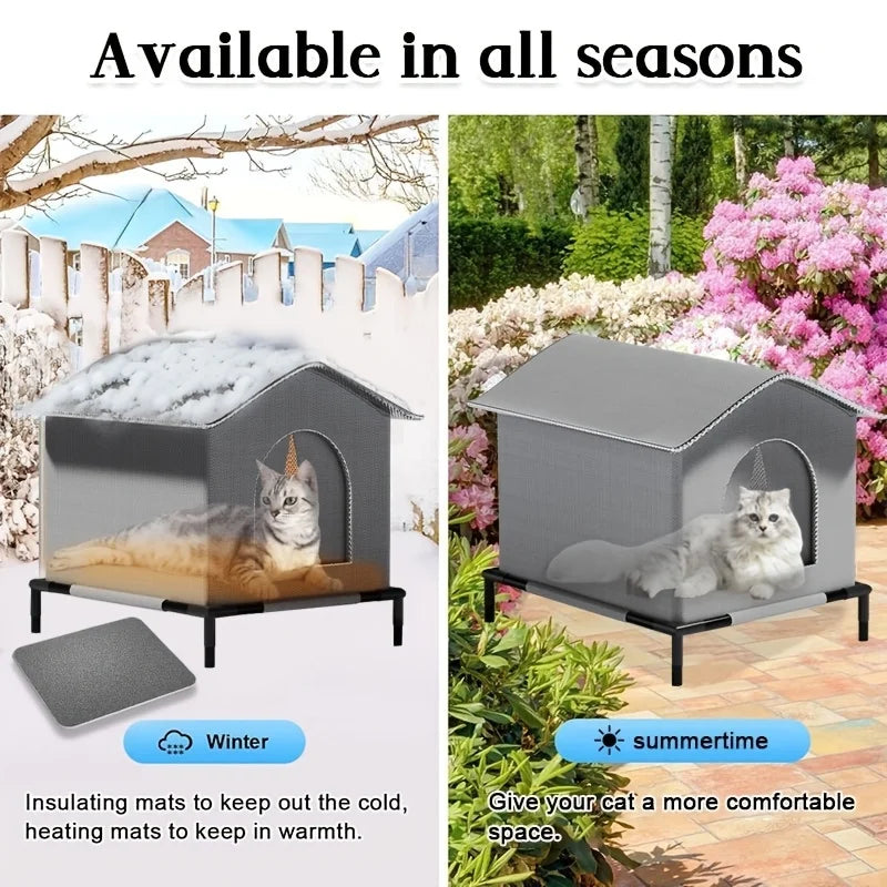 Abri extérieur pliable pour chat errant