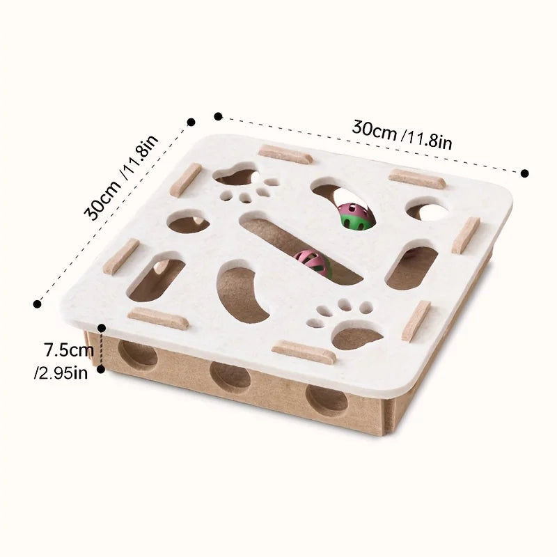 Boîte jouet puzzle en feutre pour chat
