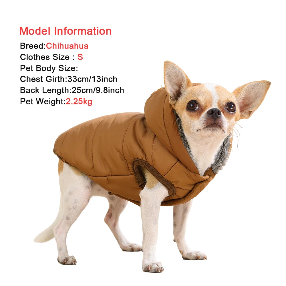Manteau polaire à capuche pour chien