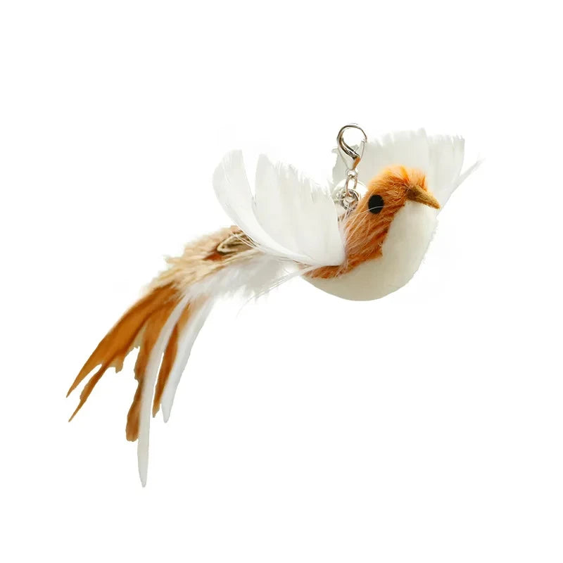 Canne à plumes interactive avec grelot pour chat