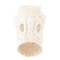 Pull torsadé tricoté pour petit chien