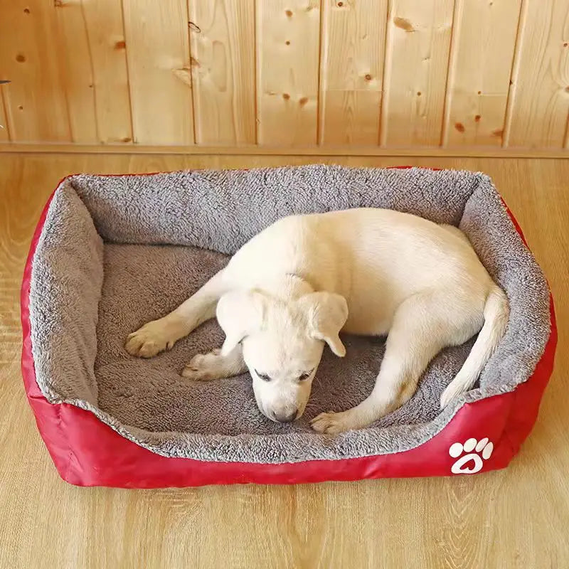 Panier carré chaud pour grand chien et chat