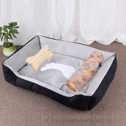 Panier carré chaud pour grand chien et chat
