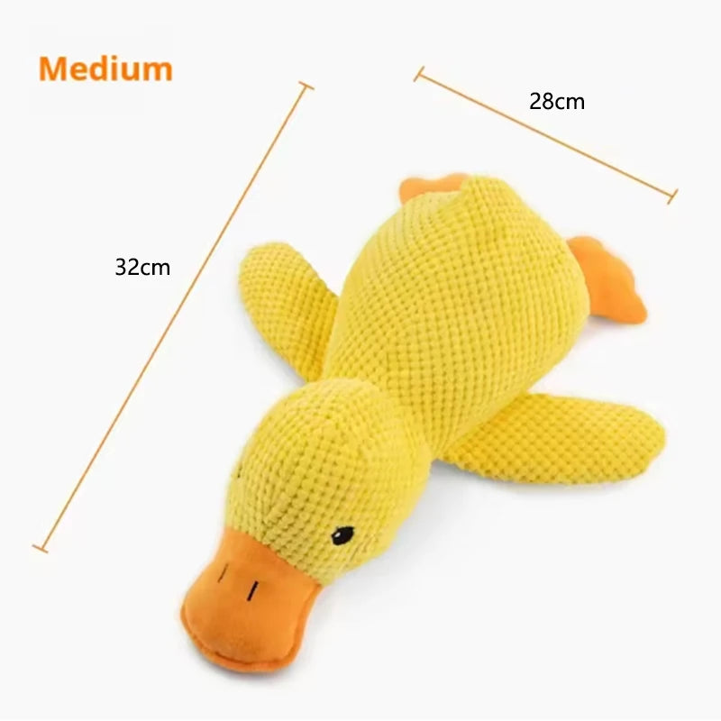 Peluche canard interactive anti-ennui pour chien