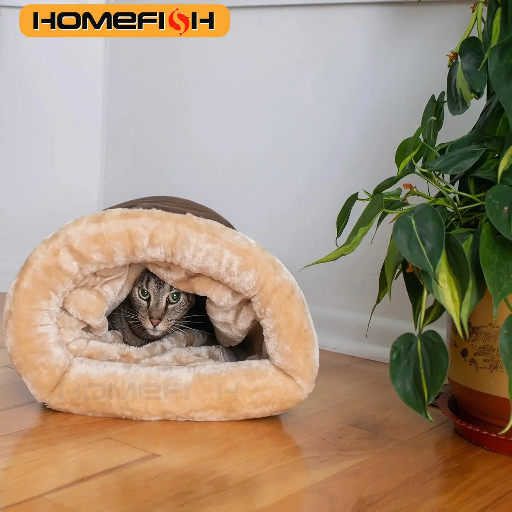 Sac de couchage chaud semi-fermé pour chat