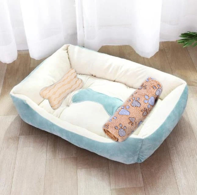 Panier carré chaud pour grand chien et chat