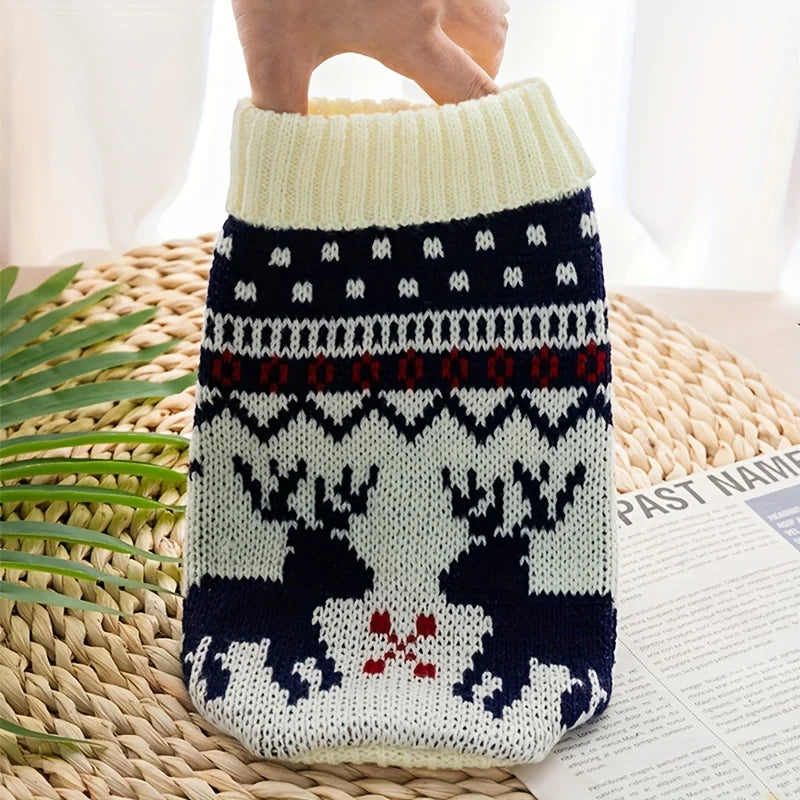 Pull de Noël tricoté pour chien et chat