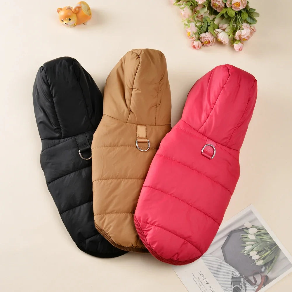 Manteau polaire à capuche pour chien