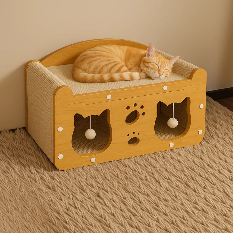 Griffoir combiné vertical/horizontal pour chat