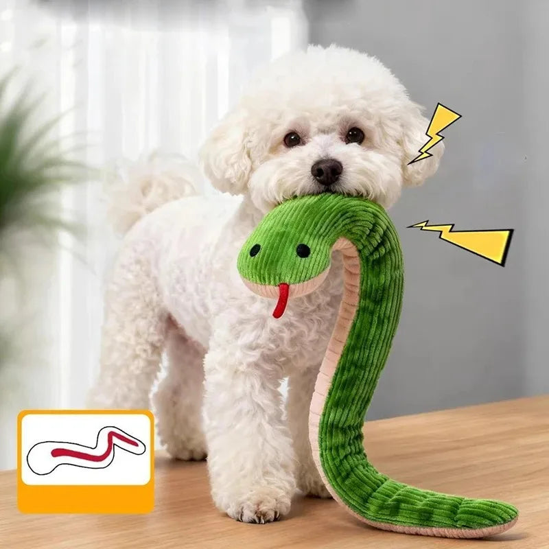 Jouet peluche serpent interactif 42cm pour chat
