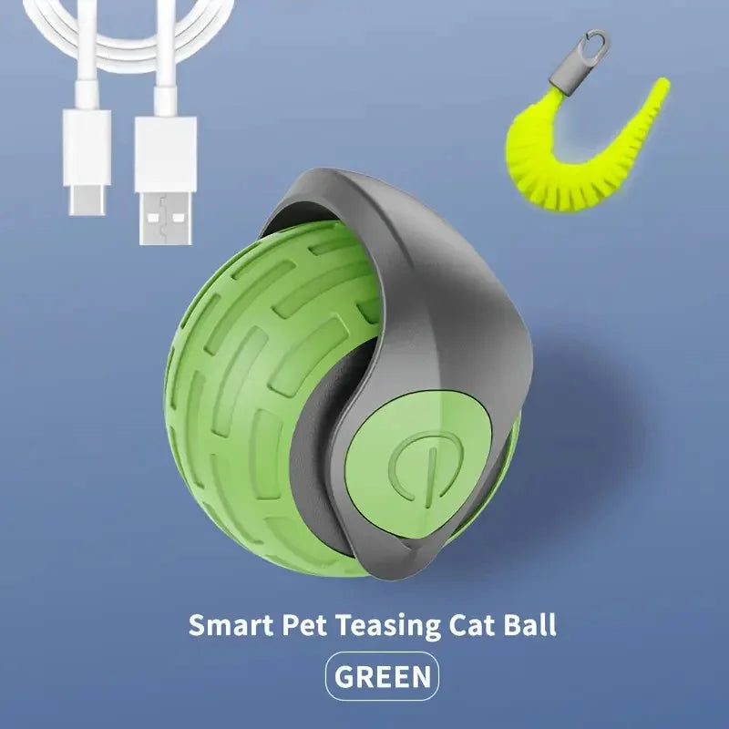 Balle interactive automatique rechargeable pour chat