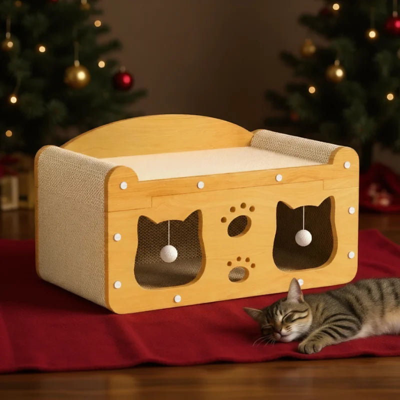 Griffoir combiné vertical/horizontal pour chat