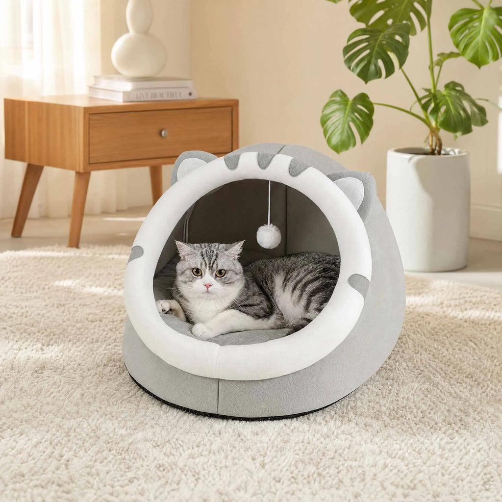 Panier douillet chaud pour chat