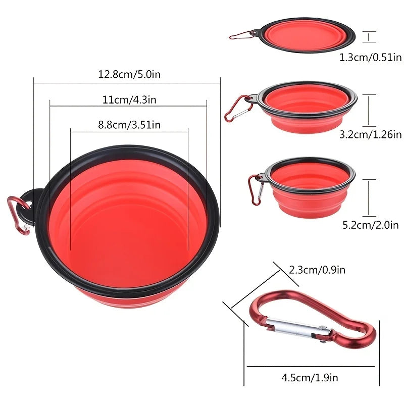 Gamelle pliable en silicone pour chien et chat